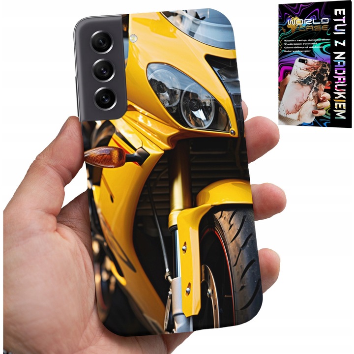 Telefon tok, World Case, Samsung Galaxy S22 Plus, szilikon, motorkerékpár design, többszínű