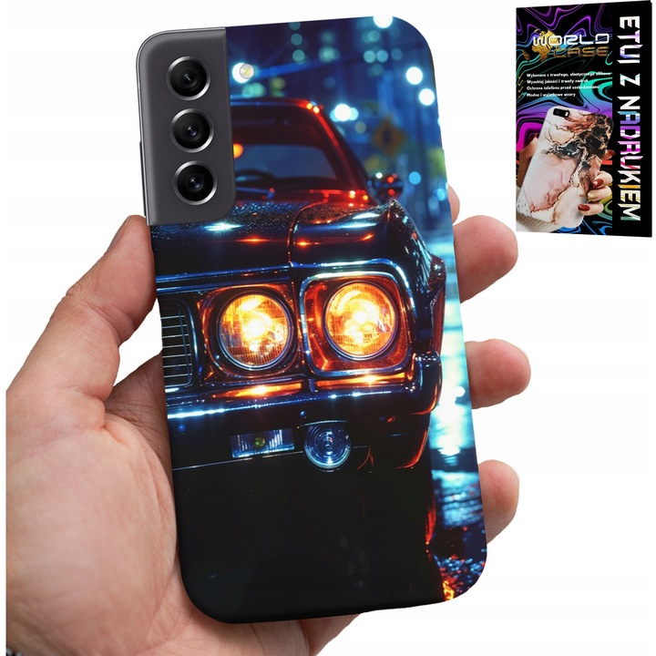 Carcase pentru telefon, World Case, Samsung Galaxy S21 FE, design masini clasice, silicon