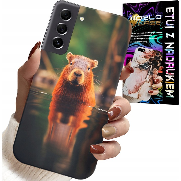 Tok Samsung Galaxy S22-höz, World Case, színes nyomtatással, szilikon, könnyen használható