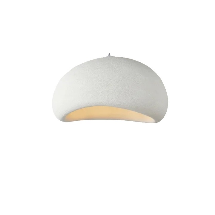 Lustra cu cablu ajustabil, design modern, alb, D30cm