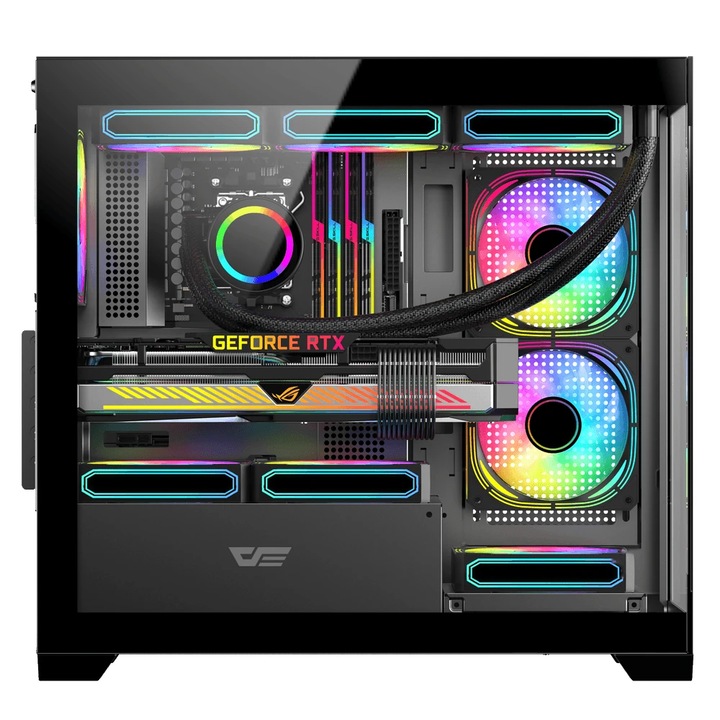 Настолен компютър PIC Game Extreme R7-5800X3D Radeon RX 7600 D4, PC-GE-R7.5800X3DRX7600D4.32GB.1TBSSD, AMD Ryzen 7 5800X3D (8-ядрен) Box, ASRock Radeon RX 7600 Challenger OC 8GB GDDR6, 32 GB DDR4 3200 MHz