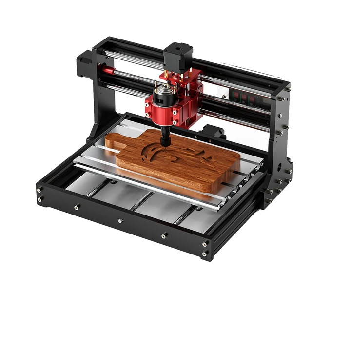 Aparat de gravare CNC, Z-axis metal, design prietenos, 300x180x40mm, 420x355x280mm, priza EU