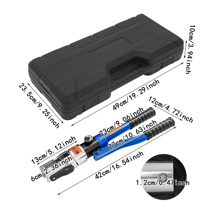 Cleste hidraulic, compatibilitate multi-dimensiune, performanta puternica, 12x28mm