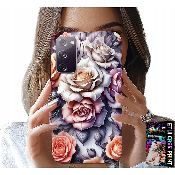 Telefon tok, World Case, virágos, szilikon, Samsung Galaxy S20 Lite