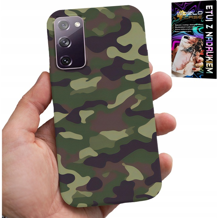 Huzat Samsung Galaxy S20 Lite-hoz, World Case, katonai minta, szilikon