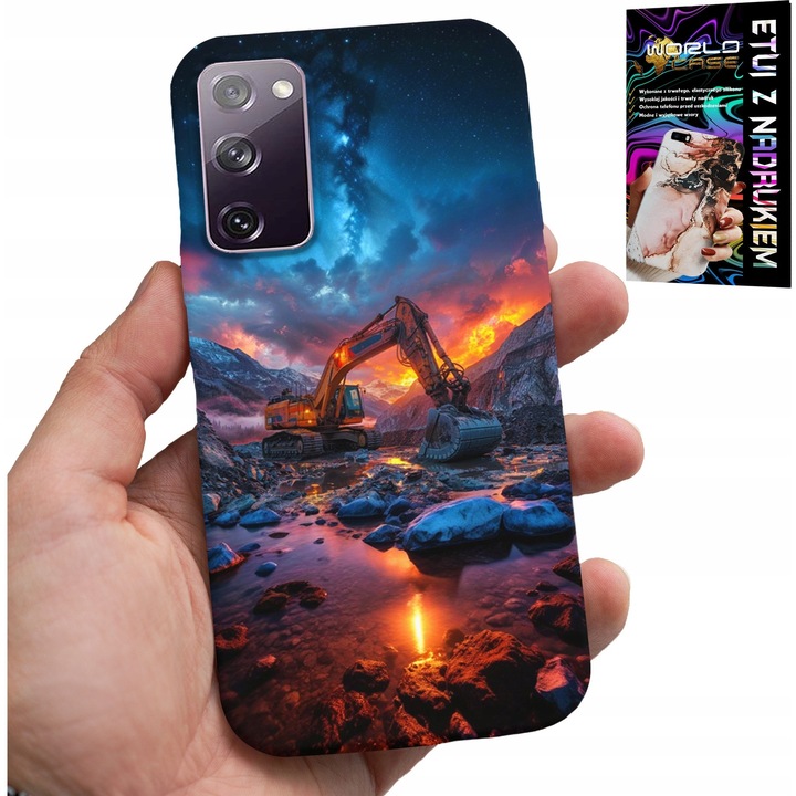 Tok Samsung Galaxy S20 FE-hez, World Case, traktor, szilikon, többszínű