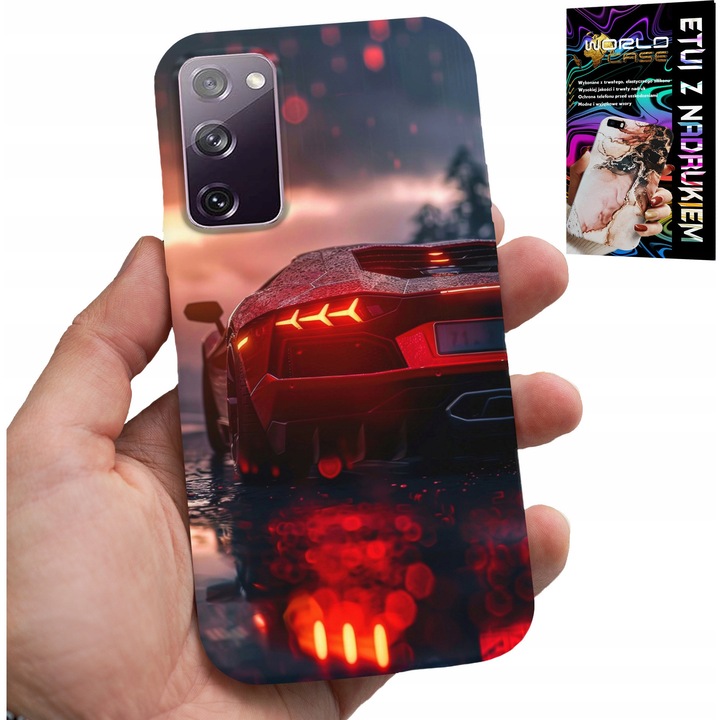 Tok Samsung Galaxy S20 FE-hez, World Case, luxusautós design, többszínű, szilikon