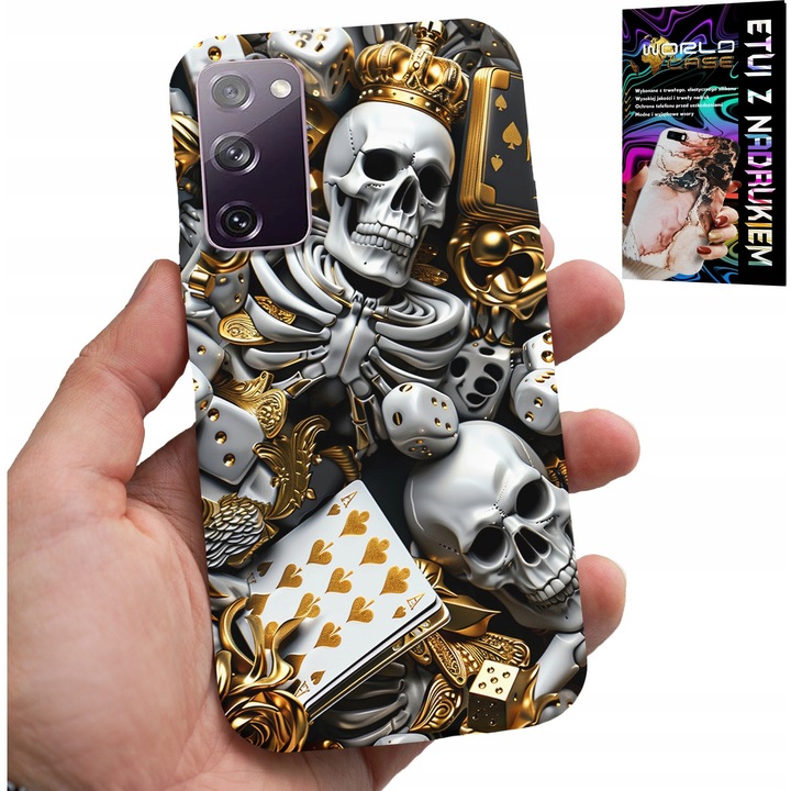 Tok Samsung Galaxy S20 FE-hez, World Case, King of Poker Dice design, szilikon, többszínű