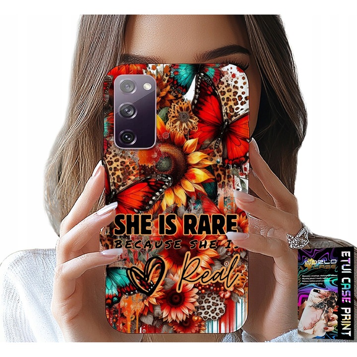 Telefontok, World Case, Samsung Galaxy S20 FE, napraforgó, pillangók, szilikon