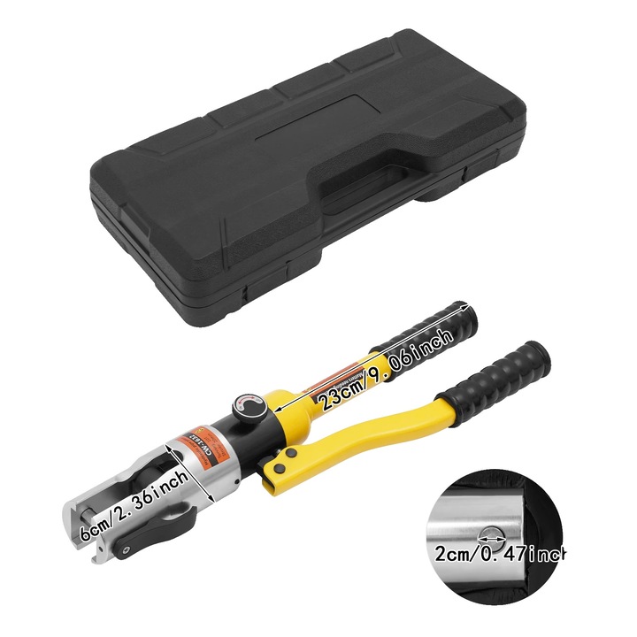 Cleste hidraulic, compatibilitate multi-dimensiune, performanta puternica, galben, 12x28mm