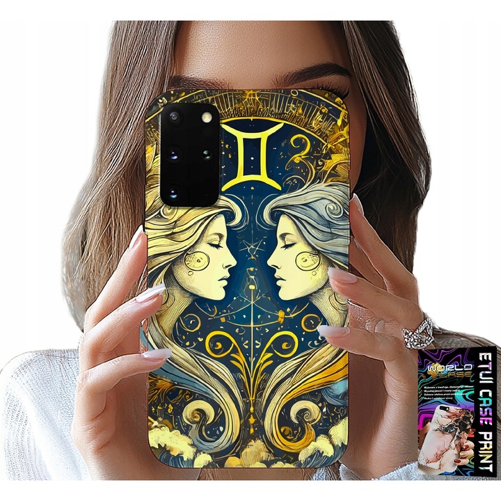 Husa pentru Samsung Galaxy S20 Plus, World Case, Gemeni design, silicon, multicolor