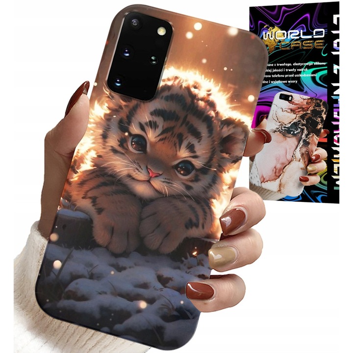 Telefontok, World Case, Samsung Galaxy S20 Plus, édes tigris mintával, szilikon, tökéletes méret