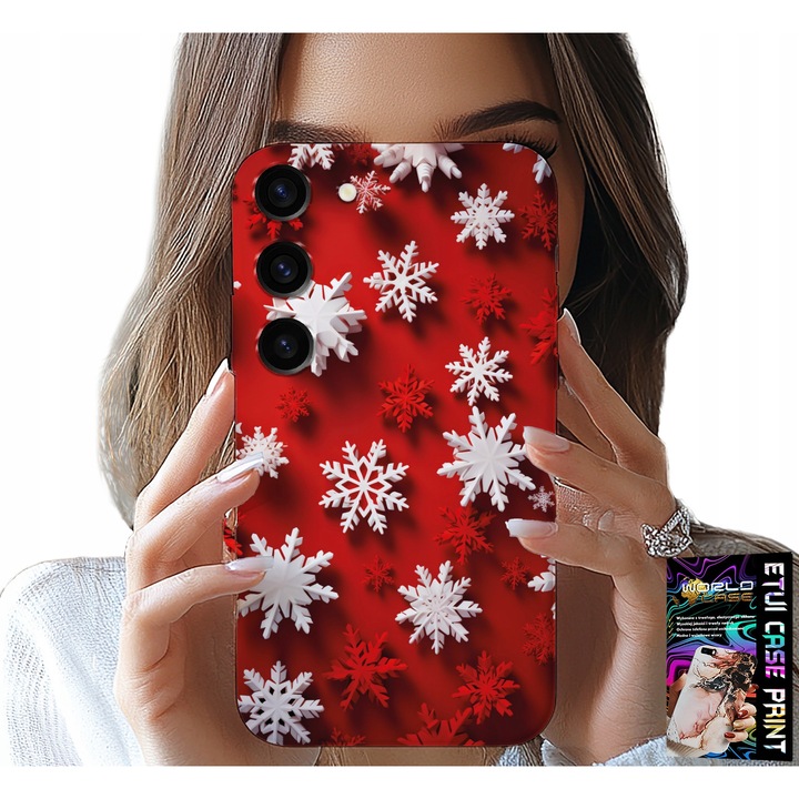 Telefon tok, World Case, Samsung Galaxy S23, hópelyhek, szilikon