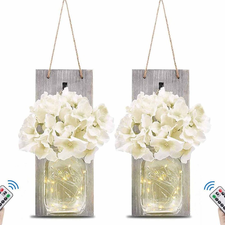 Aplica de perete cu LED, SINBINTA, Usor de instalat, 26x13x1cm/13x7.5cm, set 2 bucăți