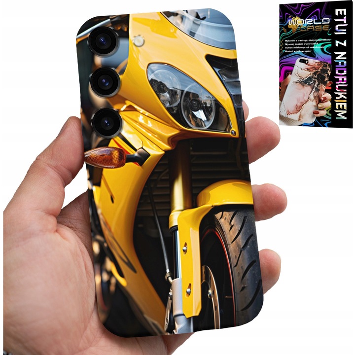 Tok telefon, World Case, Samsung Galaxy S23, szilikon, motoros mintával, hátlap