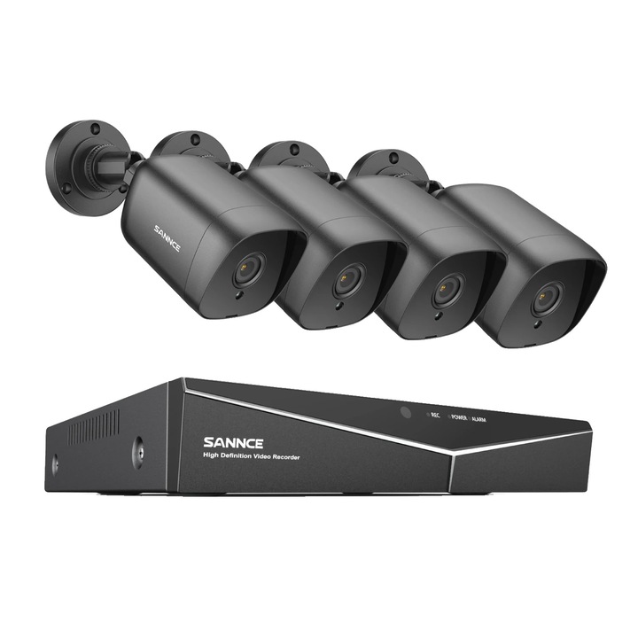 Kit Supraveghere, 8 Canale, 2 MP, Compresie Video Avansata, 1T