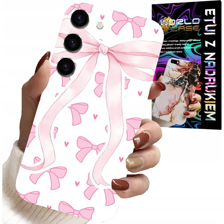 Etui pentru Samsung Galaxy S23 Plus, World Case, design Pink Ribbon, silicon, 0, 2mm