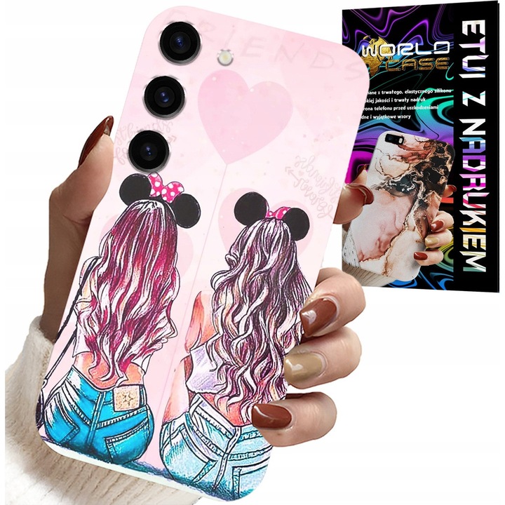 Telefontok, World Case, Samsung Galaxy S23 Plus, szilikon, színes nyomtatás, barátok design