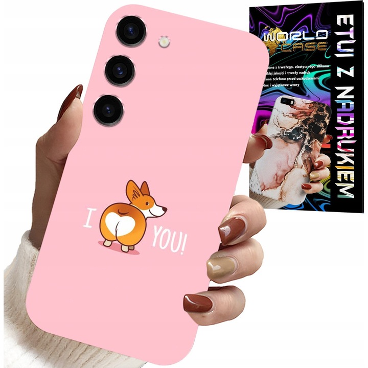 Tok Samsung Galaxy S23-hoz, World Case, vicces design, szilikon védelem, többszínű