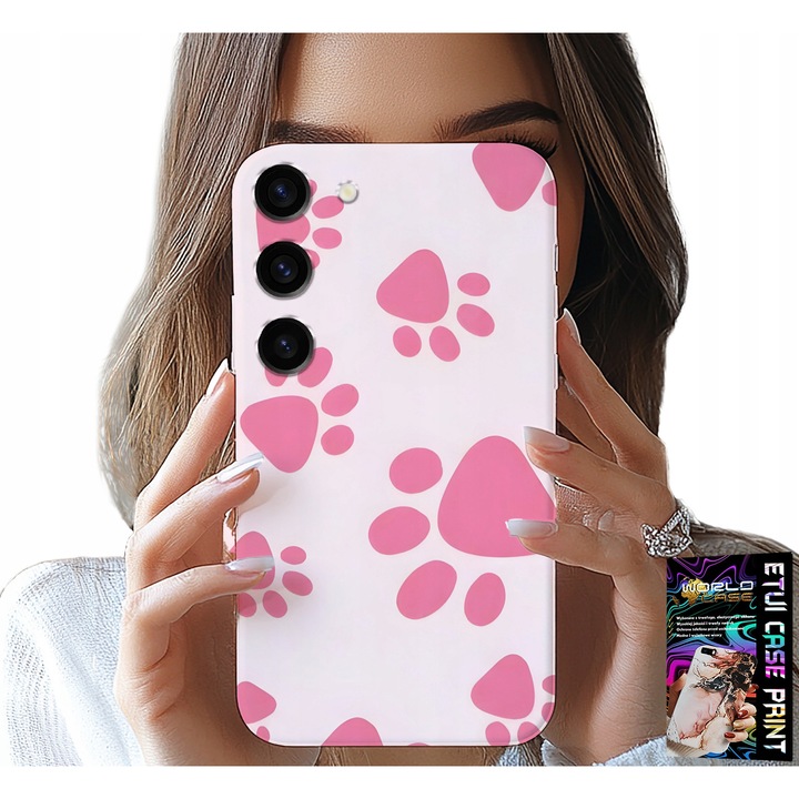 Telefontok, World Case, Samsung Galaxy S23 Plus, rózsaszín, szilikon