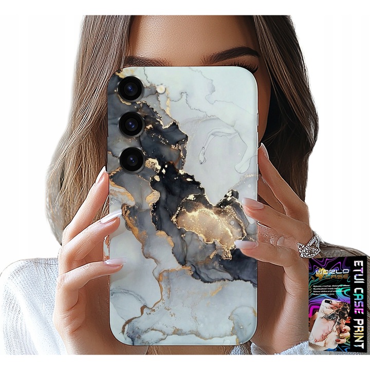 Telefontok, World Case, Samsung Galaxy S23 Plus, elegáns márvány, szilikon