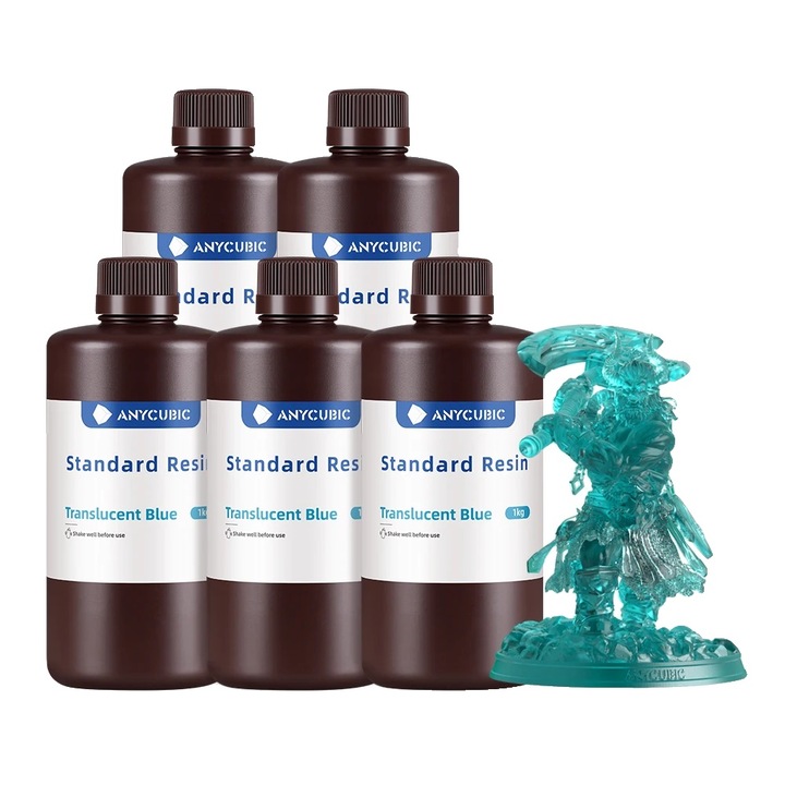 Rășină 3D, 5KG-Tran-Albastru, viscozitate medie, întărire rapidă