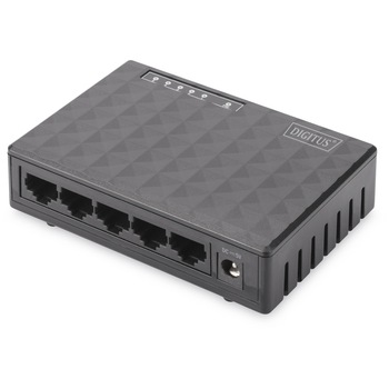 Switch Fast Ethernet, 10/100, 5 porturi, Digitus Switch Fast Ethernet, 10/100, 5 porturi, Digitus
