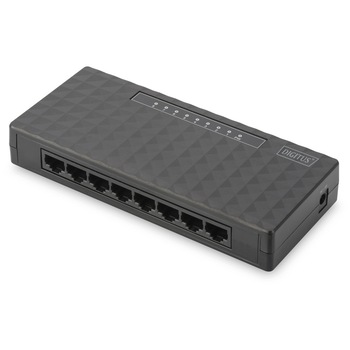 Switch Fast Ethernet, 10/100, 8 porturi, Digitus Switch Fast Ethernet, 10/100, 8 porturi, Digitus