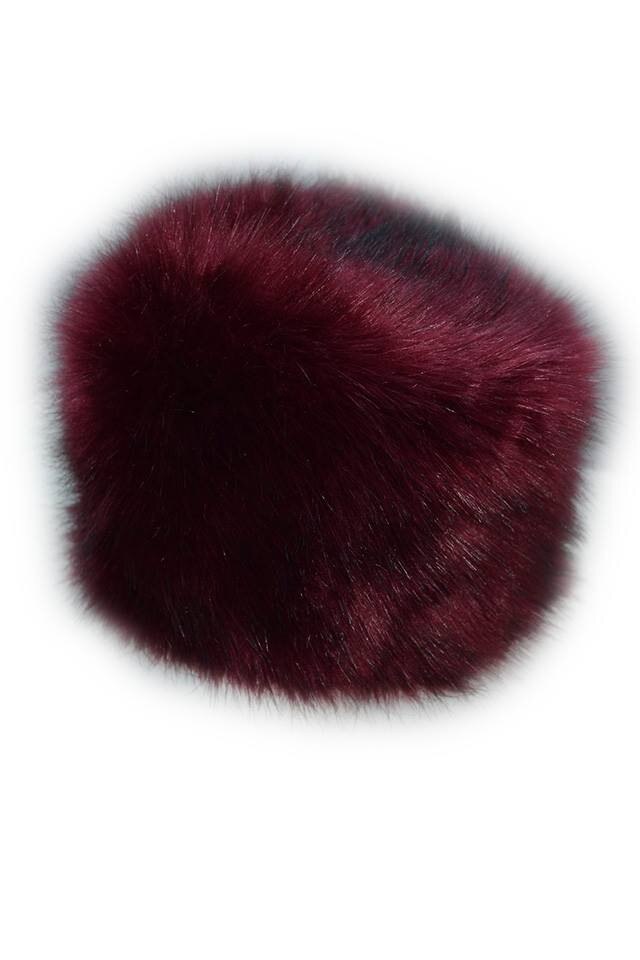 Caciula de iarna din blanita moale, interior captusit,D&J Exclusive,marsala, universala