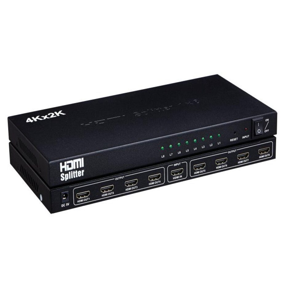 Splitter HDMI, 1x intrare, 8x iesiri rezolutie 4K x 2K, Hope R