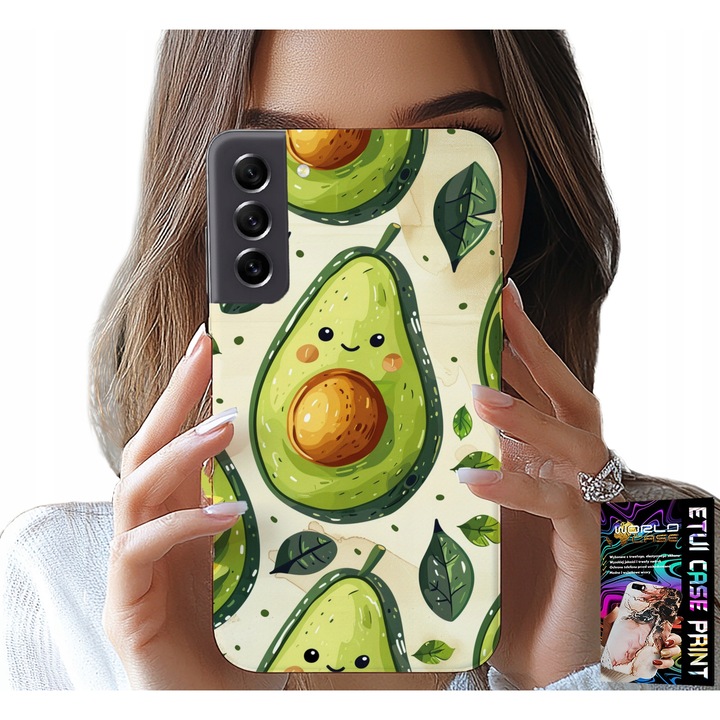 Husă pentru Samsung Galaxy S21 FE, World Case, imprimeu avocado, silicon