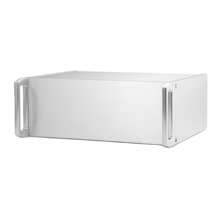 Erősítőház, alumínium, 320x265x120mm, tartozékkészlet mellékelve