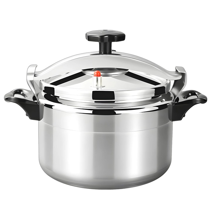 Oala sub presiune, 7L, capacitate mare, design cu baza dubla, compatibila cu aragaz pe gaz