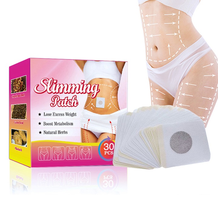 Set 30 Plasturi pentru Slabit, Chucai, Ingrediente Naturale, 7x6cm, Eficienti pentru Arderea Grasimiilor