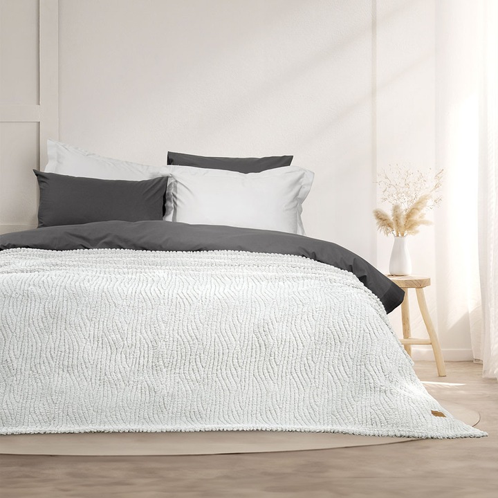 Set cuverturi Nima, gri, 160x220cm si 220x240cm