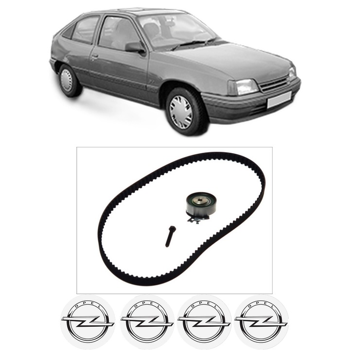 Set kit distributie OPEL KADETT E Hatchback (T85) 1.4 S (C08, C48, D08, D48) din 1989-1991 KW 60 CP 82 CMC 1389, Auto, Continental Contitech, 4 Stickere auto cu OPEL
