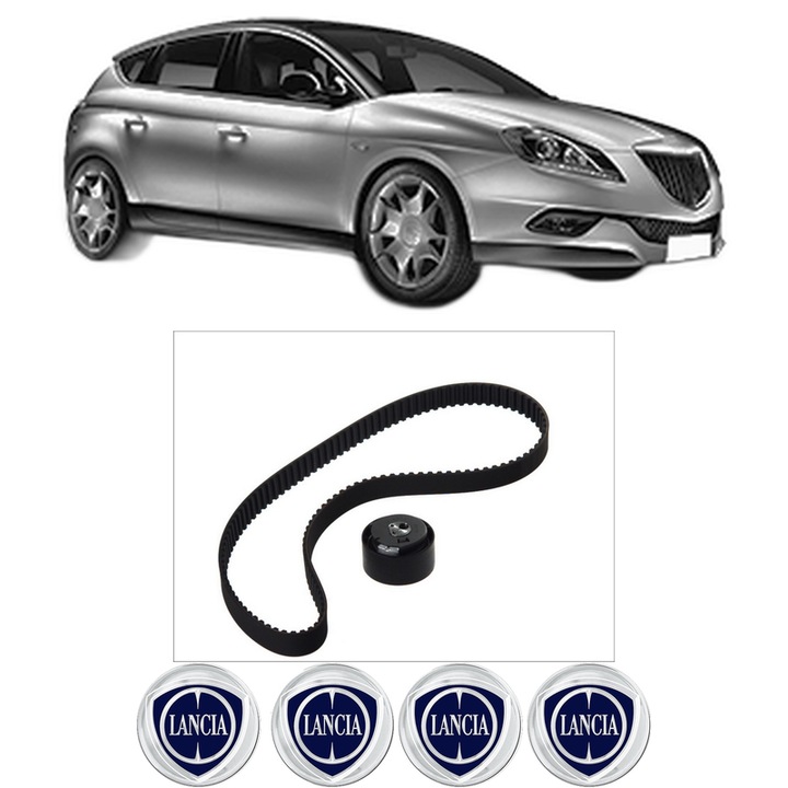 Set kit distributie LANCIA DELTA III (844_) 1.4 (844.AXA1A) din 2008-2014 KW 88 CP 120 CMC 1368, Auto, SKF, 4 Stickere auto cu LANCIA