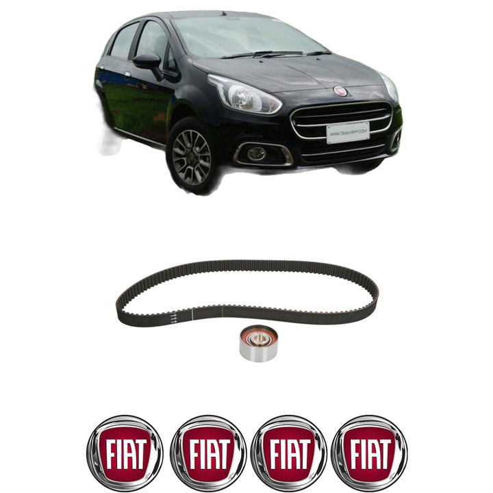 Set kit distributie FIAT PUNTO EVO (199_) 1.2 din 2009-2012 KW 51 CP 69 CMC 1242, Auto, SKF, 4 Stickere auto cu FIAT