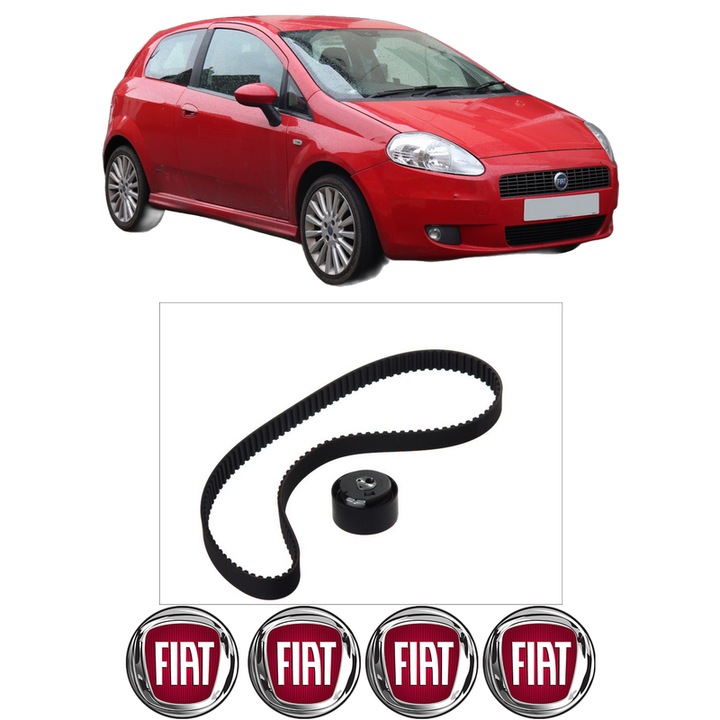 Set kit distributie FIAT GRANDE PUNTO (199_) 1.4 16V (199BXG1B, 199AXG1B) din 2005-2011 KW 70 CP 95 CMC 1368, Auto, SKF, 4 Stickere auto cu FIAT