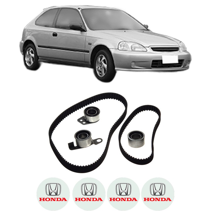 Set kit distributie HONDA CIVIC VI Hatchback (EJ, EK) 2.0 TDiC din 1998-2000 KW 77 CP 105 CMC 1994, Auto, INA, 4 Stickere auto cu HONDA