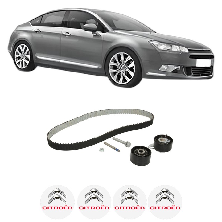 Set kit distributie CITROEN C5 III (RD_) 2.2 HDi (RD4HTH) din 2008-2011 KW 125 CP 170 CMC 2179, Auto, INA, 4 Stickere auto cu CITROEN