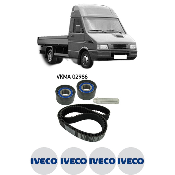 Set kit distributie IVECO DAILY II Platform/Chassis 49-12 (15150211, 15150311, 15150404, 15150411, 15151204,... din 1996-1999 KW 90 CP 122 CMC 2798, Auto, SKF, 4 Stickere auto cu IVECO
