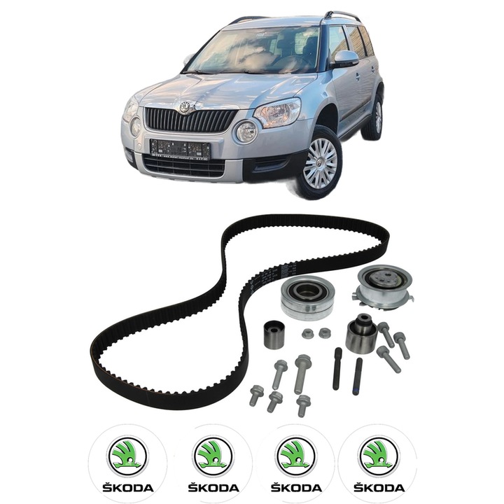 Set kit distributie SKODA YETI (5L) 2.0 TDI din 2011-2017 KW 103 CP 140 CMC 1968, Auto, INA, 4 Stickere auto cu SKODA