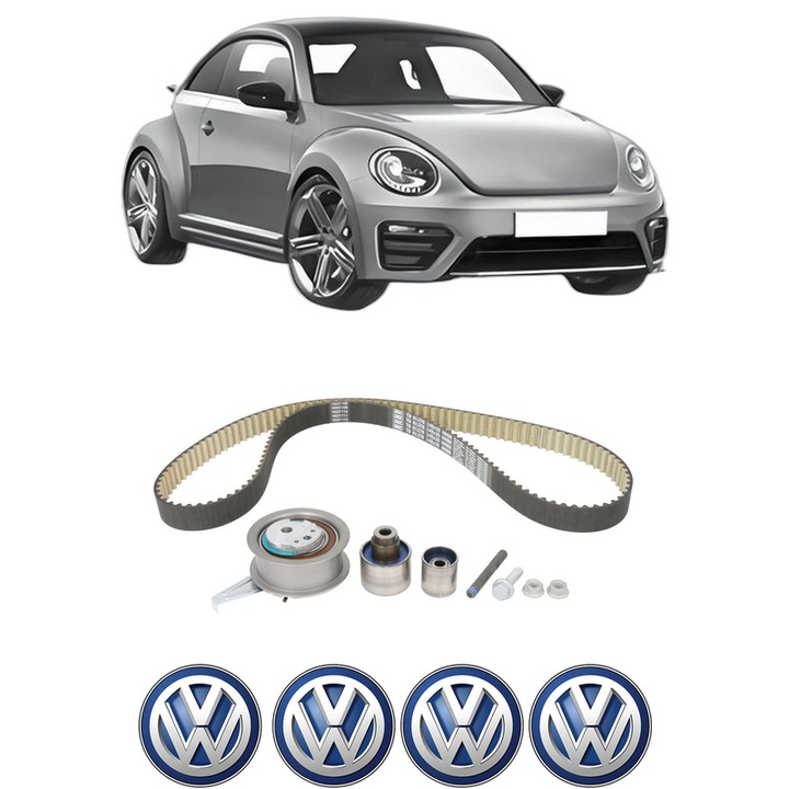 Set kit distributie Volkswagen BEETLE (5C1, 5C2) 2.0 TDI din 2014-2018 KW 81 CP 110 CMC 1968, Auto, SKF, 4 Stickere auto cu Volkswagen