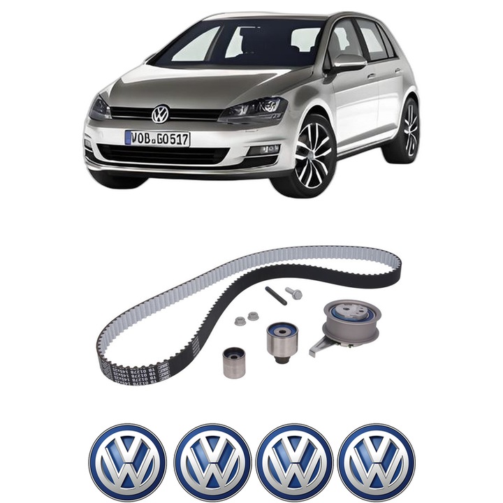 Set kit distributie Volkswagen GOLF VII Van (5G1) 1.6 TDi BlueMotion din 2012-2017 KW 77 CP 105 CMC 1598, Auto, SKF, 4 Stickere auto cu Volkswagen