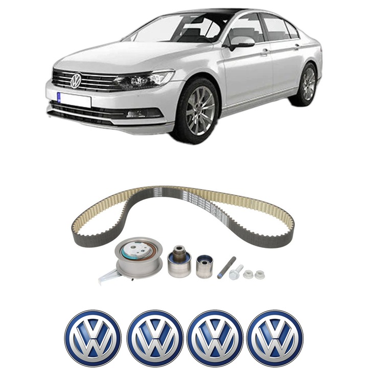 Set kit distributie Volkswagen PASSAT B8 (3G2, CB2) 1.6 TDI din 2014-2020 KW 88 CP 120 CMC 1598, Auto, SKF, 4 Stickere auto cu Volkswagen