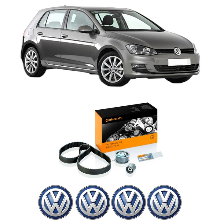Set kit distributie Volkswagen GOLF VII (5G1, BQ1, BE1, BE2) 2.0 TDI din 2012-2020 KW 81 CP 110 CMC 1968, Auto, Continental Contitech, 4 Stickere auto cu Volkswagen