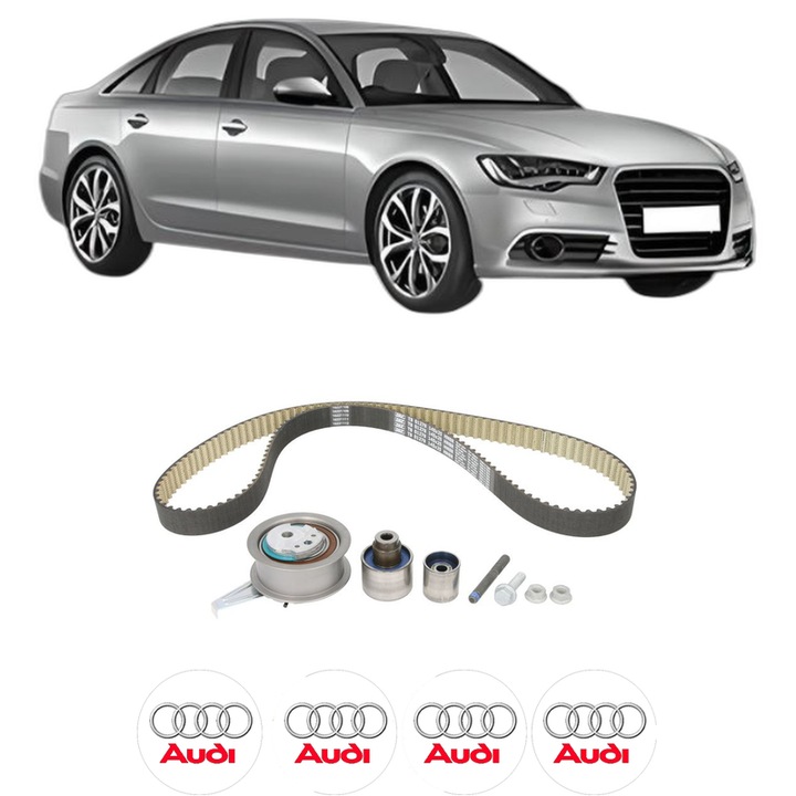 Set kit distributie AUDI A6 C7 (4G2, 4GC) 2.0 TDI din 2013-2018 KW 140 CP 190 CMC 1968, Auto, SKF, 4 Stickere auto cu AUDI