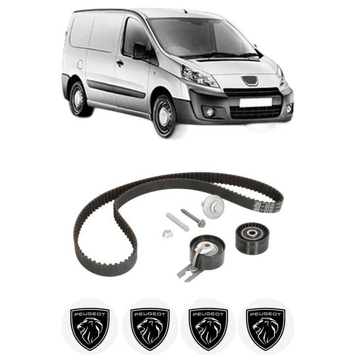 Set kit distributie PEUGEOT EXPERT Van (VF3A_, VF3U_, VF3X_) 1.6 HDi 90 16V din 2007 KW 66 CP 90 CMC 1560, Auto, INA, 4 Stickere auto cu PEUGEOT