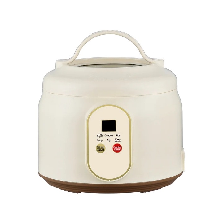 Multicooker, Mini, capacitate 1.8L, control digital, galben